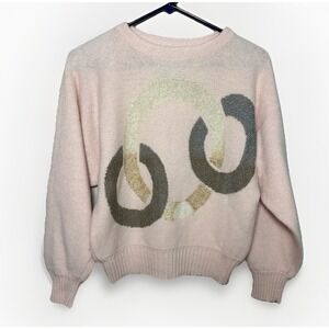 Vtg 80s Richard &‎ Co Pink Lambswool Angora Sweater Sm Soft Girl Quiet Luxury